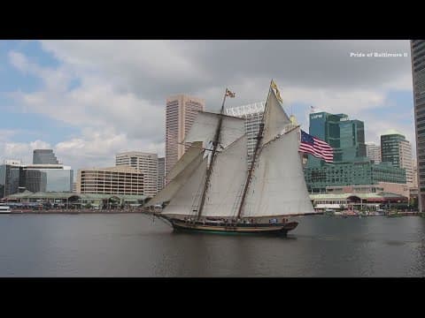 Pride of Baltimore II, replica of a 19th century ship, heads to Alexandria