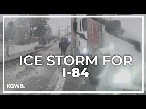 I-84 drivers through Columbia River Gorge prepare for another ice storm