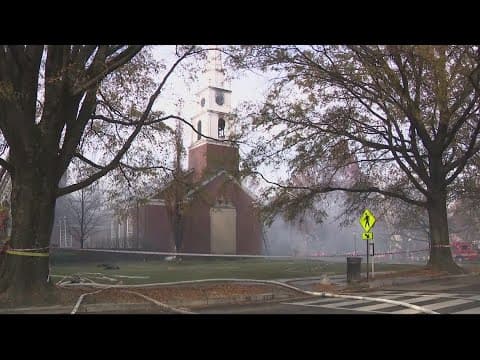 Fire engulfs Mormon church in Chevy Chase, Maryland