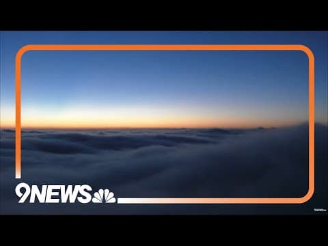 Easter Sunday sunrise above the clouds in Colorado