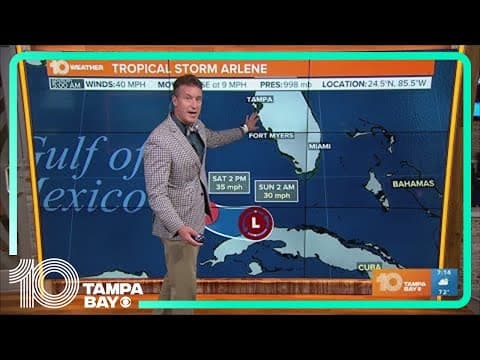 Tracking the Tropics: Tropical Storm Arlene expected to weaken Saturday