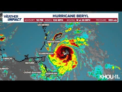 Tracking Hurricane Beryl: Latest forecast cone, spaghetti models and watches/warnings
