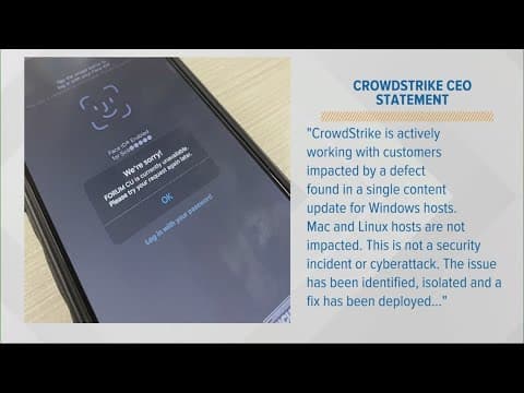 CrowdStrike CEO issues statement on widespread technology outage