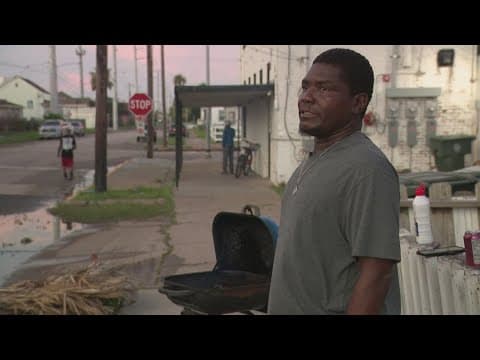 Power was knocked out on Galveston Island, so neighbors had a massive cookout to save their food