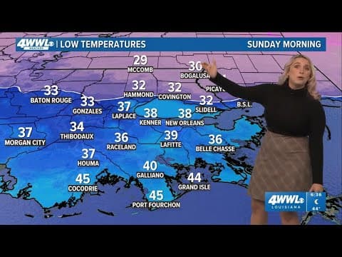 New Orleans 6:30pm Weather: Chilly rest of the weekend