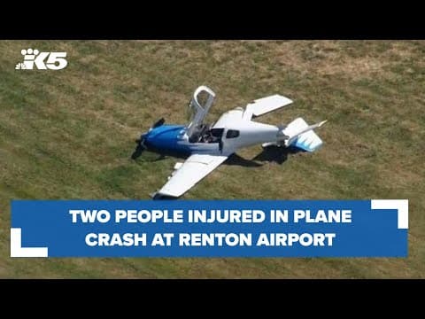 Two people injured in plane crash at Renton airport