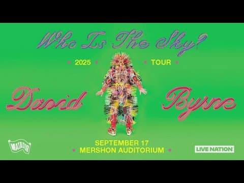 David Byrne bringing tour to Columbus in September
