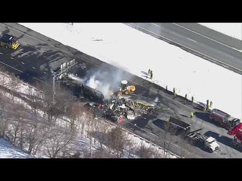 Portion of Route 267 reopens after tractor-trailer caught fire Wednesday morning