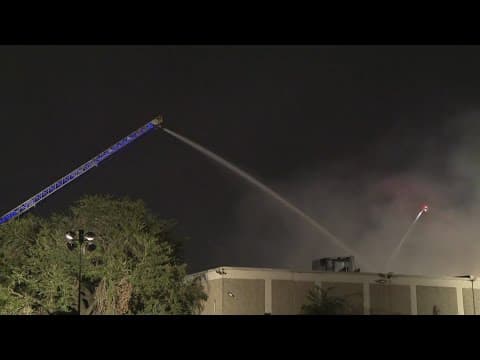 Furniture warehouse fire burned throughout night in northwest Houston