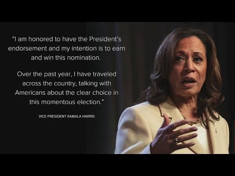 President Joe Biden drops out of the 2024 election, VP Kamal Harris issues statement