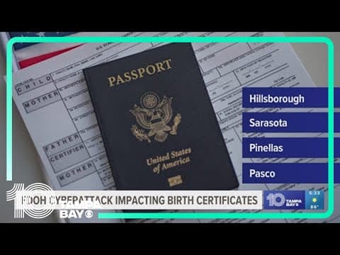 FDOH cyberattack impacts birth, death certificates in these counties
