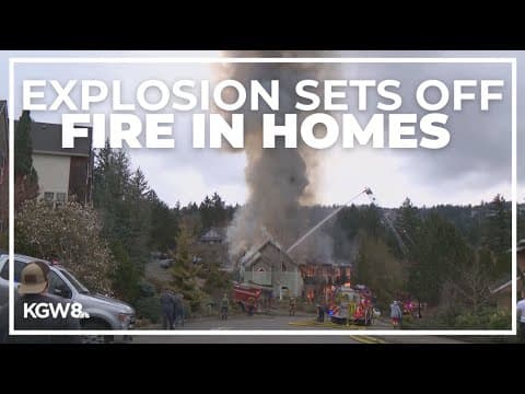 Explosion prompts fire at 2 homes in Northwest Portland