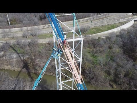 Six Flags Over Texas Titan roller coaster gets a new paint job
