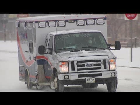 Emergency workers deal with winter