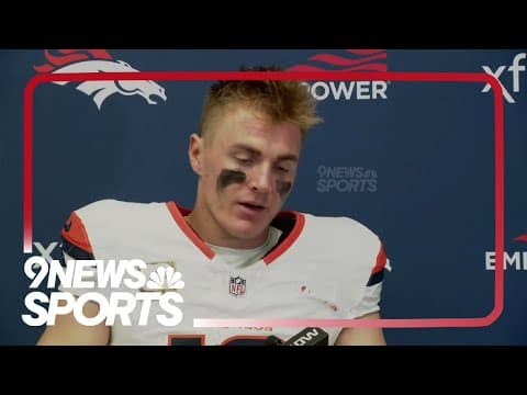 Bo Nix reacts after Broncos' game-winning field goal kick blocked vs. Chiefs