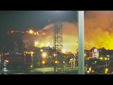 Breaking: Plane catches fire on runway at Japan's Haneda airport after collision