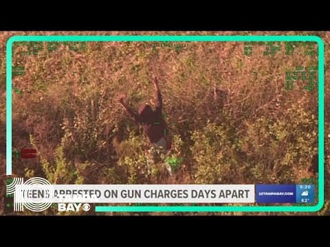 Teens arrested on gun charges just days apart in Tampa Bay area