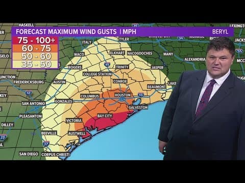 DFW Weather: Texas coast preparing for Hurricane Beryl landfall, North Texas ready for heavy rain