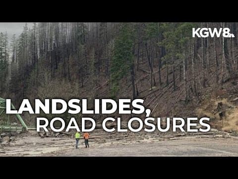 Portland battles landslides, road closures from heavy rain