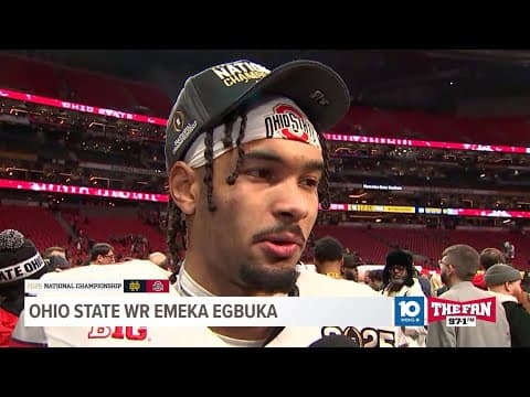 Emeka Egbuka postgame interview | Ohio State-Notre Dame national championship