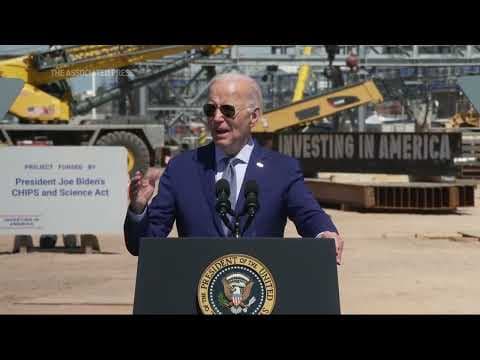 President Biden touts 'landmark agreement' with Intel