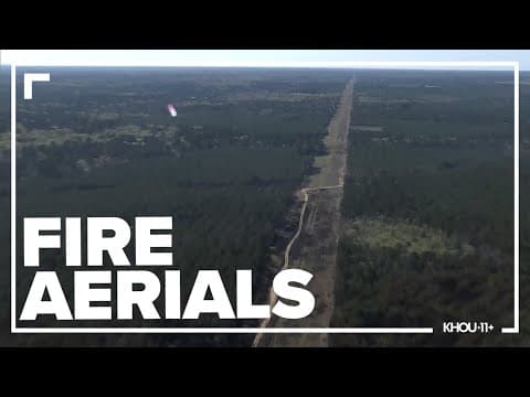 Watch: Aerials over San Jacinto County wildfire