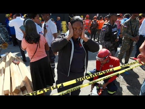 Families wait for news after nightclub roof collapses in Dominican Republic
