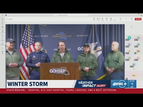 Governor Landry gives updates on arctic conditions across the state of Louisiana