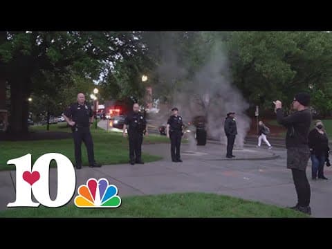 People taken into custody after warning to leave UT College of Law area during 'Nakba Day Vigil'
