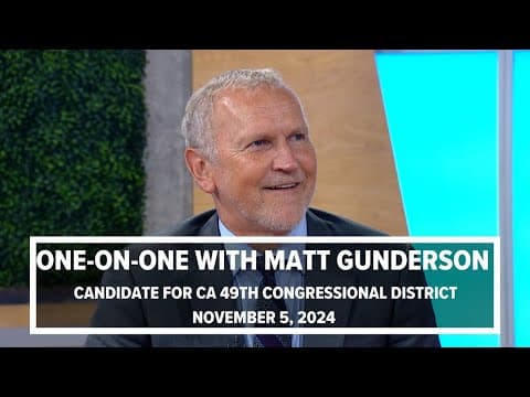 Matt Gunderson | Candidate for CA 49th Congressional District (full interview)