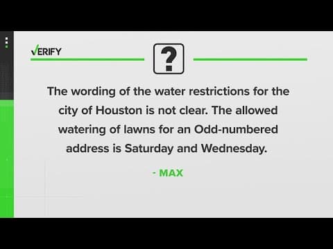 VERIFY: Houston water restrictions means you can not water plants daily