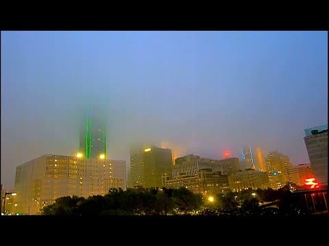 TIMELAPSE: Fog comes through Dallas (May 2025)