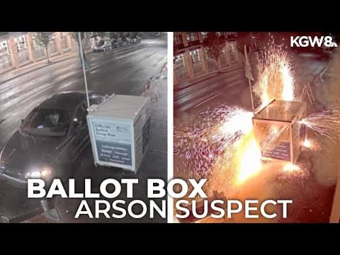 FBI releases video of Portland ballot box arson attack
