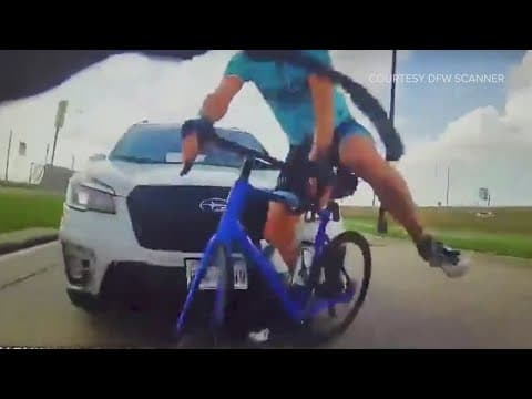 Cyclist who was hit and run over near DFW Airport speaks out