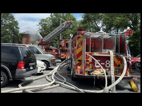 Dashcam footage of fire in DC
