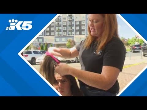 Hundreds of Federal Way students get free haircuts before school starts next week