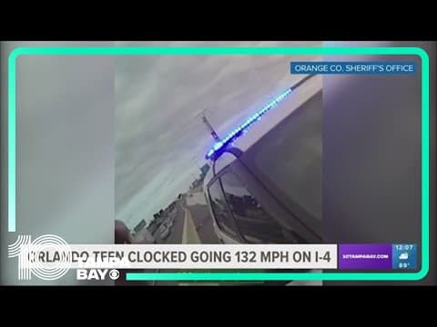 Florida teen clocked going 132 mph on I-4