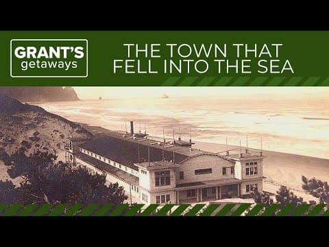 The town in Tillamook County that fell into the sea