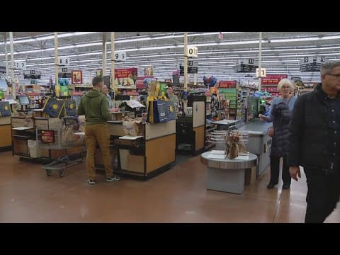 Busy day for grocery stores in central Indiana