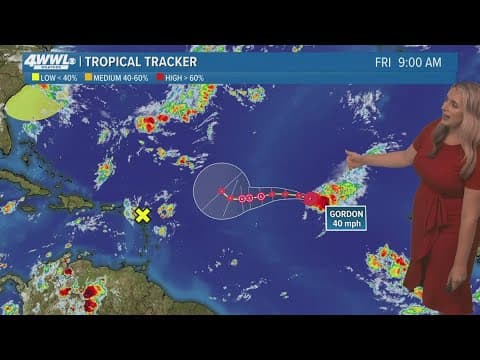 Friday Noon Tropical Update: Tropical Storm Gordon staying out in the Atlantic