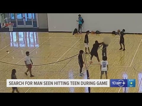 Police searching for man caught on video punching teen during basketball game