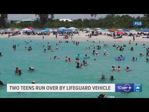 2 Florida teen girls run over by lifeguard while sunbathing on beach, deputies say