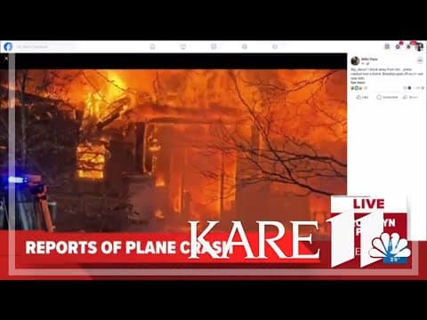 Bystander video shows house fire after plane crash
