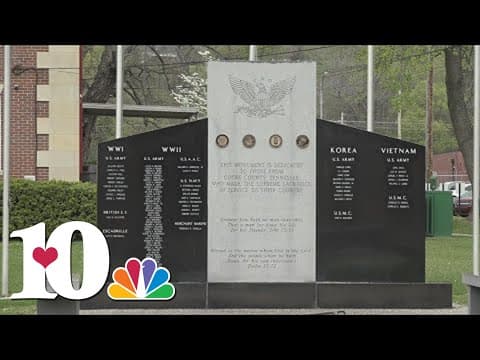Hometown Spotlight: War memorial in front of courthouse in downtown Newport