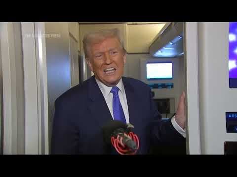 Trump, on Air Force One, voices optimism about Ukraine negotiations