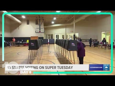 15 states, 1 territory voting on Super Tuesday