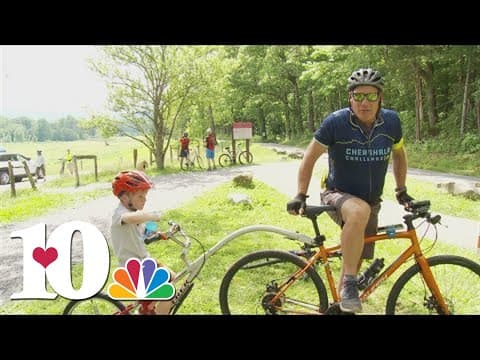 Fit and Fun with Missy Kane || Bear joins mountain bike ride in Cade Cove