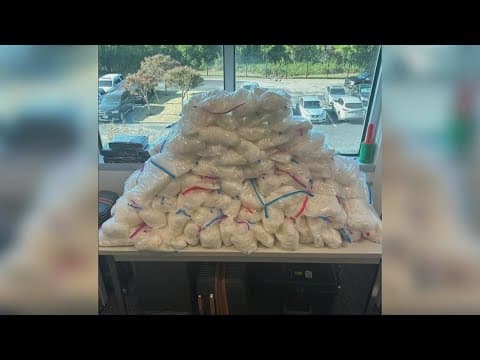 Over 330 pounds of meth seized after investigation leads to traffic stop, police say