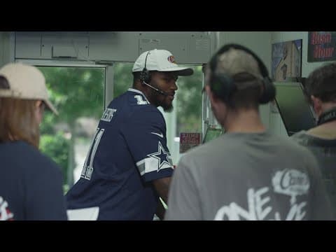 Micah Parsons works a shift at Cowboys-themed Raising Cane's