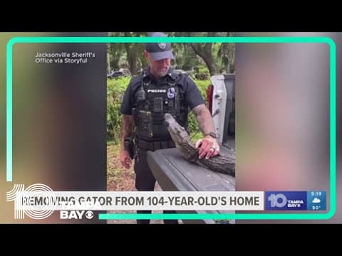 Alligator removed from 104-year-old's home